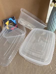 THINWALL MEREK DM PERSEGI PANJANG/KOTAK MAKAN PLASTIK JUMBO UKURAN 1850ML TERMURAH ISI 25 SET 1 SLOP WADAH DAN TUTUP