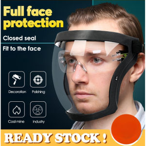 Protective Mask for Welding Full Face Shield Transparent Acrylic Face Protection Gringding Cutting Splash Proof Dustproof Filter