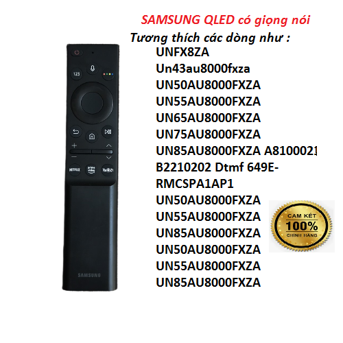 Điều khiển tivi samsung Smart Tivi 50 inch UA50AU8100, Remote điều ...