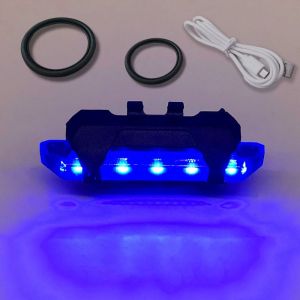 CRUSHES Waterproof City Mountain Bike Bicycle Light Colorful USB Rechargeable Rear Bicycle Light  Flashing Cycling Taillight