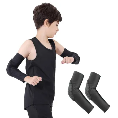 T2P Kids Youth Sports Honeycomb Compression Knee & Elbow Pads | Padded Athletic Sleeves