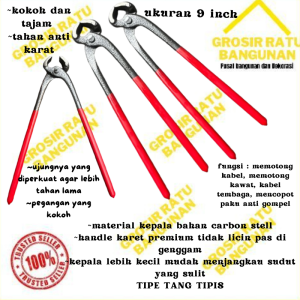 TANG GEGEP CATUT KAKATUA 9 INCH TIPE BIASA PERTUKANGAN HAND TOOLS  mencabut tang paku
