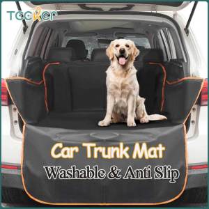Alas Bagasi Mobil TeekerPet สำหรับสุนัขยืดได้กันน้ำไลเนอร์กระบะลบได้ล้างได้กันลื่นแผ่นป้องกันรอยขีดข่วนสวมใส่ได้แบบสากลรถเก๋ง SUVs