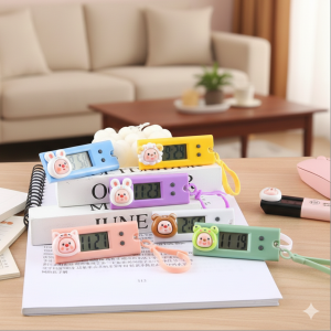 (Ngẫu Nhiên) Đồng Hồ Điện Tử Mini Móc Khóa – Treo Balo Hoạt Hình Dễ Thương Mới Nhất 2025