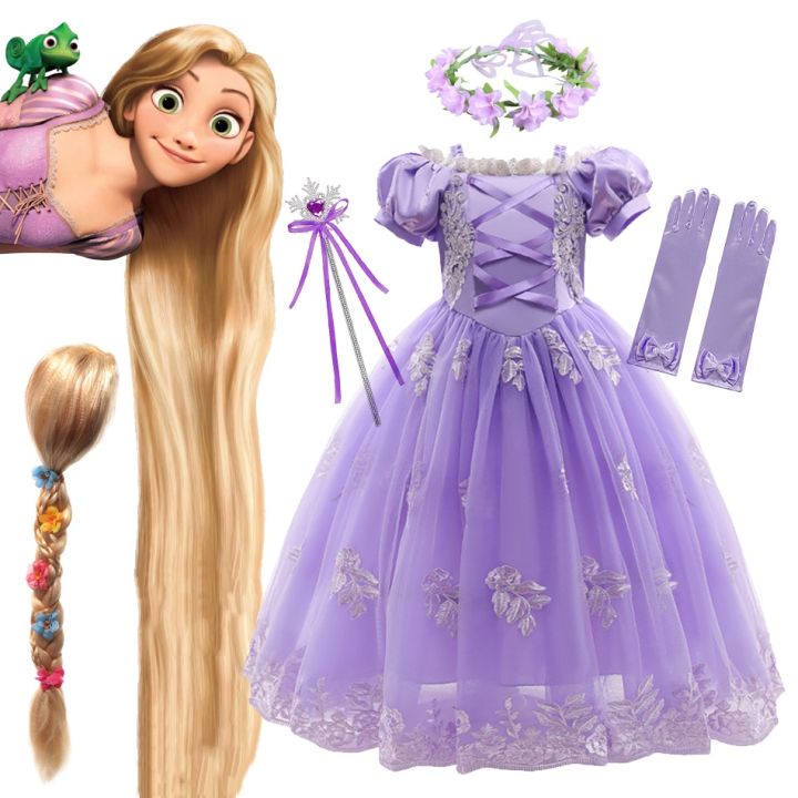 Princess Rapunzel Christmas Halloween Tangled Costume Kids