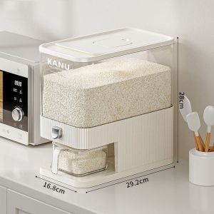 ถังใส่ข้าวสาร กล่องเก็บข้าวสาร กล่องเก็บข้าวสาร 5/10kg ป้องกันแมลง การปิดผนึกที่แข็งแกร่ง