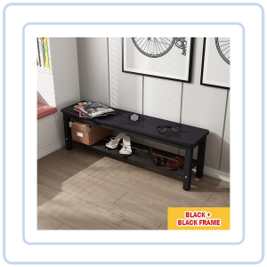 【Pure Care】 Wooden Shoe Bench Shoe Rack Stool Household Shoe Changing Stool Bench Thickened