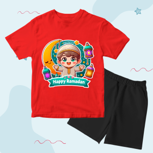 Baju Kaos Setelan Lebaran Anak Laki Laki Dan Perempuan Karakter Ramadhan Usia 1 - 10 Tahun - DTF2