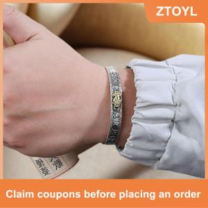 【ZTOYL】 Sáng Tạo Cá Tính Tục Ngữ Tim Sutra Pixiu Mở Vòng Đeo Tay Phụ Nữ Người Đàn Ông Trang Sức Accessries