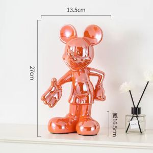 ตู้ตั้งโต๊ะรูปปั้นสัตว์ขนาดเล็กทำด้วยไฟฟ้ามิกกี้เมาส์ตกแต่งบ้านทันสมัยห้องนั่งเล่นสไตล์สำนักงานห้องนอน