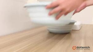 Thau nhựa gấp gọn loại nhỏ 9x25cm sản phẩm thích hợp mang theo khi đi du lịch dã ngoại
