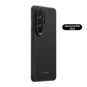PITAKA Samsung S26 Ultra - Cairn Case (Black/Grey Twill) - Extra Protect/Magnetic/Aaron Button