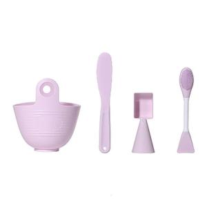Portable Silicone Face Mask Tool Set Featuring Mixing Bowl Brush And Essential Accessories For Beauty Enthusiasts