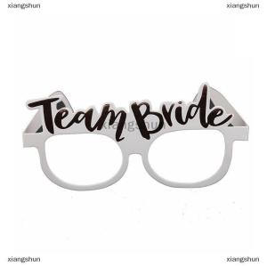 [COD] xiangshun Bachelorette Party Paper Glasses Rose Team Bride White Bride to be Wedding