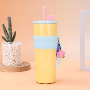 Ly giữ nhiệt 710ml có ống hút ly giữ nhiệt nóng lạnh inox 316 cao cấp có quai xách tiện lợi