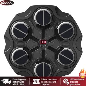 [Vodool Tool Outlet] Smart BT Boxing Trainer Machine Adjustable Boxing Training Punching Equipment with Rhythm Lights & Gloves Wall Mount Rechargeable for Home Office Gym