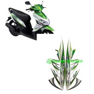STIKER STRIPING VARIO CW 110 KARBU 2012 PUTIH-HIJAU 1SET STANDAR