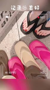 WomenS Mid-Heel Flip-Flops New Outdoor Non-Slip Travel Fashion Suitable For Summer Beach Sandals For Girls
