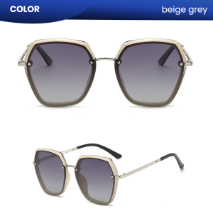 IOOI Eyewear -  Kacamata Segi Enam Kotak Sunglasses Polarized Bahan Metal PC Wanita 1997