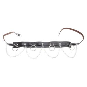 Stylish Waist Belt Wide Chain Dancers Costume Studded Belt Simple Chain Belt for Suit Skirt Jeans Body Jewelry