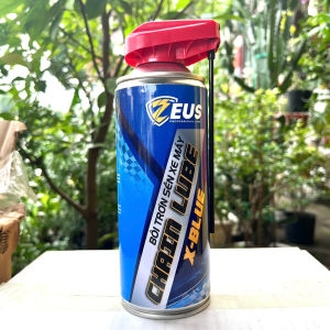 (Tặng chai rửa sên) Dưỡng Sên Xe Máy Không Văng Zeus Cao Cấp X-BLUE Mỡ Bò Xanh 400ml Chống văng giảm tiếng ồn hiệu quả- Cam kết chính hãng
