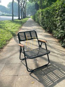 Ghế Xếp Gấp Gọn Sắt Sơn Tĩnh Điện Cắt CNC Ghế Ngồi Thư Giãn Cà Phê Ban Công