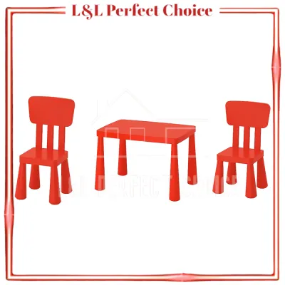 LL PERFECT Children Junior Kids Study Table set 1 Table with 2 Chair /Meja Kerusi Belajar Melukis Kanak-Kanak / 初级儿童学习桌套装1张桌子 + 2张椅子