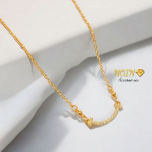 [ COD ] Noin Kalung Fuji Wanita Lapis Emas V Necklace Kalung Fuji Fashion Perhiasan Wanita KLE74