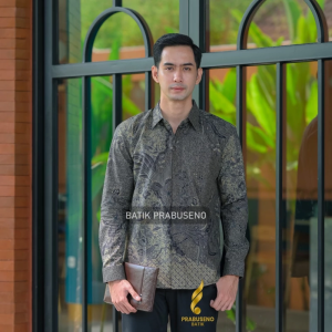 Prabuseno REGHAN Original 100% Kemeja Batik Pria Prabuseno Atasan Lengan Panjang Slimfit Bahan Katun Printing Premium Halus Adem Nyaman Lapis Furring Premium Baju Batik Dewasa Modern Mewah Seragam Kerja Kantor