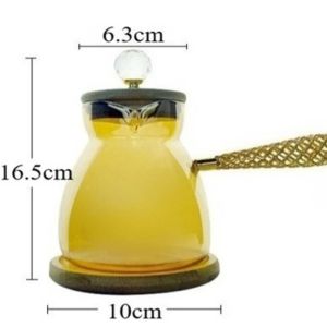 Sacesr High Borosilicate Heat-resistant Transparent Glass Coffee Pot Household Coffee Utensils with Golden Side Handles Coffee Pot T4N8K