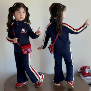 ซิปคาร์ดิแกนฤดูใบไม้ผลิและฤดูใบไม้ร่วงชุดสองชิ้นคอกลมเสื้อผ้าเด็กเสื้อกันหนาวเด็กและเด็กผู้หญิง