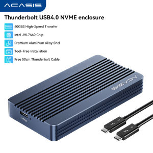 Acasis TBU405 ProM1 40Gbps USB4 SSD Enclosure - Intel® JHL7440 8TB NVMe Tool-Free 40GBs Transfer Multi-Cooling Full TB3/4 & USB4/3.2/2 Compatibility