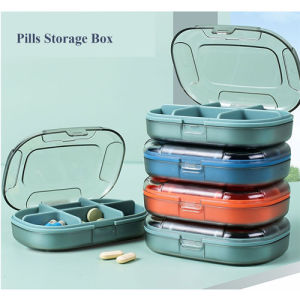 2pcs Pill Organizer Portable Pills Box Case Weekly Medicine Vitamin Storage Container with 6 Large Compartments Compact Pillbox Kit Perfect for Outdoor Camping Travel by Lisdripe