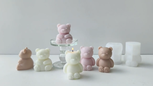 3D động vật gấu Khuôn đất sét silicon khuôn làm bánh xà phòng diys dụng cụ làm bánh cho nhà bếp bánh handmade khuôn mẫu cho những người đam mê