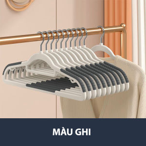 [HCM]Set 10 Móc treo quần áo chống trượt xoay 360 đa năng chất nhựa cao cấp bền bỉ chịu được vật nặng mắc áo nhựa-Hesede