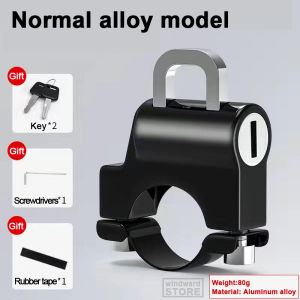 Motorcycle Lelmet Lock Zinc Alloy Aluminum Alloy Anti-theft Locker Locking Device E-bike Rustproof Fine Workmanship Compact Size Convenience Motorcycle Supplies