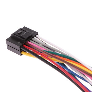 [caichuitan] ABS Universal Male Plug To Female Connector Wiring Harness For Pioneer AEG Audiovox Car Stereo Radio 16 Pin ISO Cable Adapter