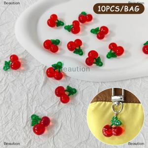 [COD] Beaution 10Pcs Transparent Resin Red Cherry Strawberry Pendants For Women Bracelet Necklace DIY Jewelry Making Accessories