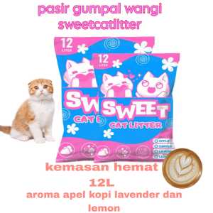 BEST CAT LITTER 12 LITER PASIR KUCING GUMPAL WANGI SWEET KOPI