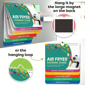 H Air Fryer Magnetic Timetable Wall Calendar Fridge Sticker Cheat Sheet