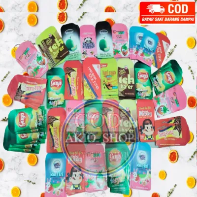 Amplop Lebaran Lucu 1 PACK ISI 100 LEMBAR motif & MOTIV SNACK warna random