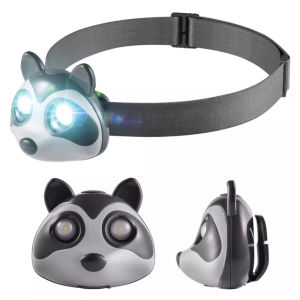 Rechargeable Cute Cartoon Led Headlamp Hiking Head Light Adjustable Lamp Childrens For Kids Outdoor Headlight Lightweight Camping Animal Waterproof Lights Running Portable Torch