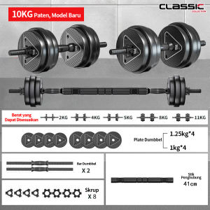 10KG/20KG Dumbbell Barbell Set/ Peralatan Kebugaran Angkat Berat — Classiccollection