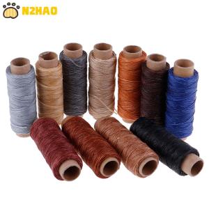 【N2HAO】 50m Roll Leather Sewing Flat Waxed Thread Wax String Hand Stitching Craft 150D