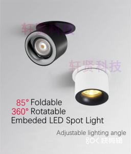 Embedded 5 CCT Switchable/ Zigbee Ceiling Ligh Anti-Glare 7W 12W 360 &deg Rotatable AC110/220V Bedroom Kitchen Indoor Spotlight