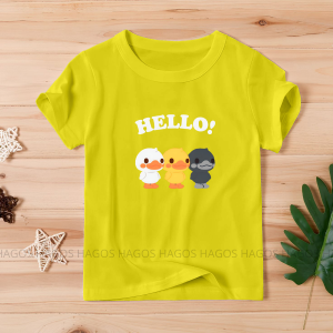 atasan kaos kids anak cewek cowok laki laki perempuan cotton katun lengan pendek distro bebek duck cute