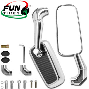 Blue Anti-Glare Motorcycle Rearview Mirror 360° Adjustable Alloy Mirror for Yamaha Mio Honda Click Cermin Belakang Cermi