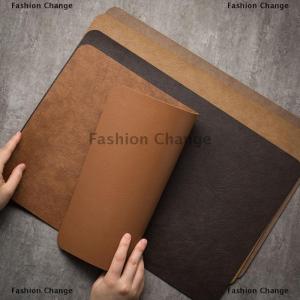 [COD] Fashion Change 1pcs Light Luxury Solid Leather Placemat Coffee Brown PU Table Mat Waterproof Oilproof Heat-Insulated Plate Bowl Pad Table Decor