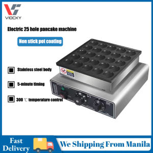 Viocky 25-hole commercial mini muffin maker Causeway Burner Round waffle Maker Mini Burger Maker