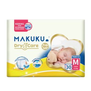 Makuku Dry Care Pants Diapers Pulp + Sap Perekat/celana Size Nb-s / M / L / Xl / Xxl | Popok Bayi Serap Lebih Banyak
